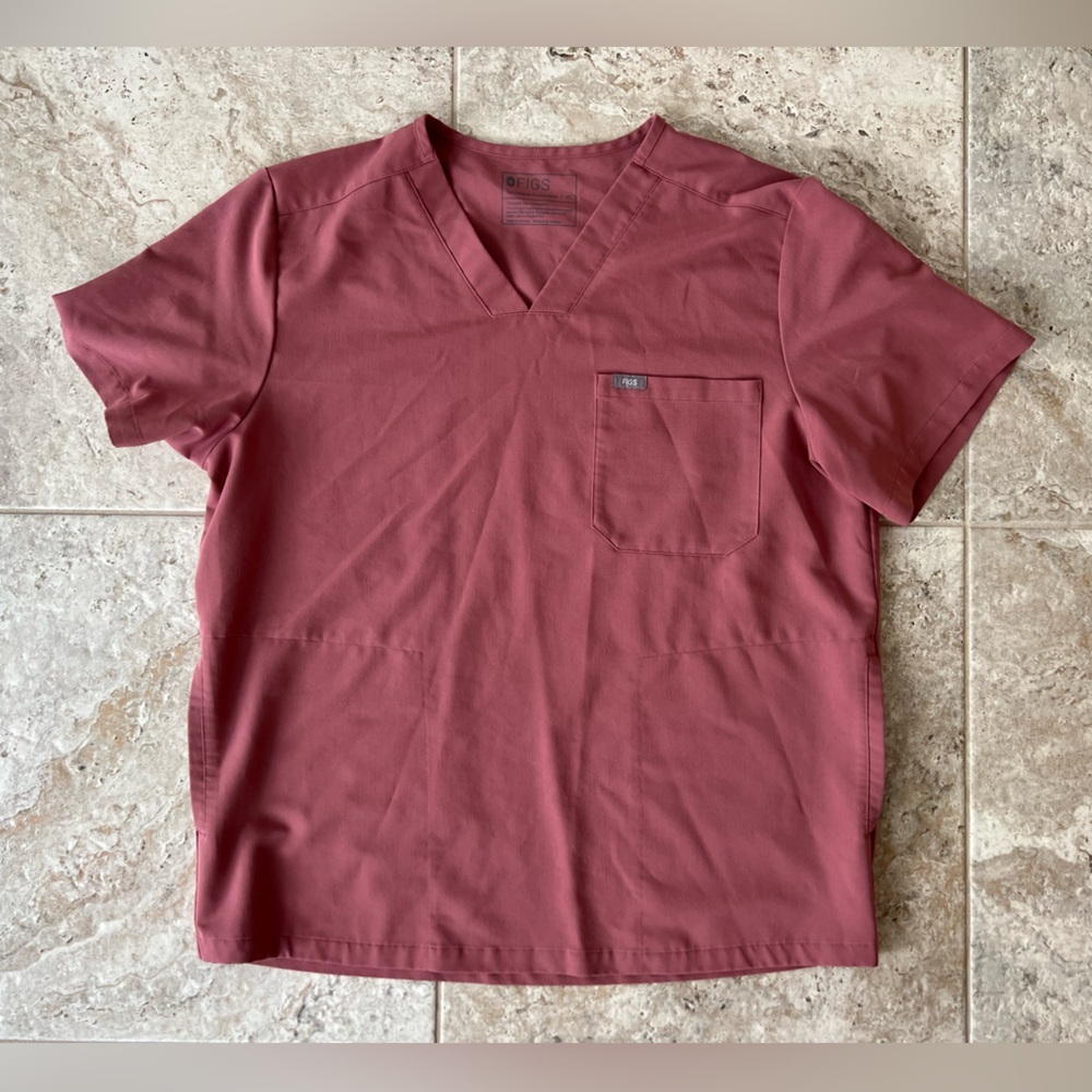FIGS Chisec Three-Pocket Scrub Top in Limited Edition Mauve Pink #4857, XL - Picture 10 of 10